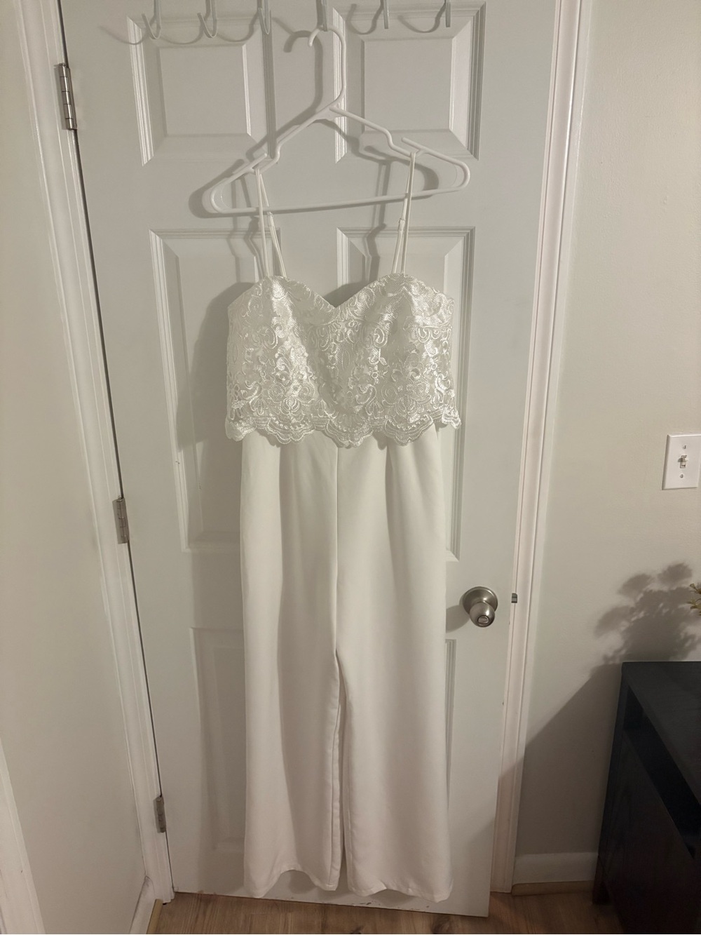 Lulus White Floral Embroidered Tiered Jumpsuit